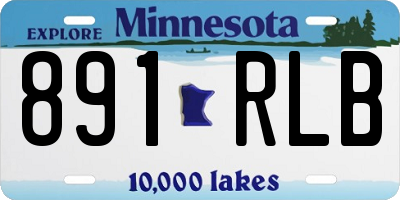 MN license plate 891RLB