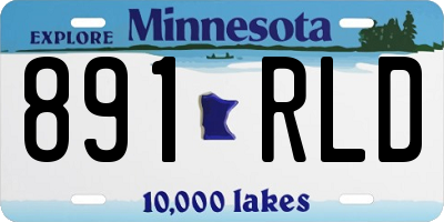 MN license plate 891RLD