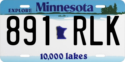 MN license plate 891RLK
