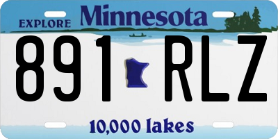 MN license plate 891RLZ