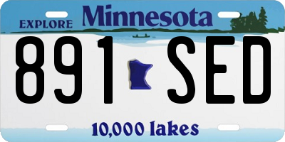 MN license plate 891SED