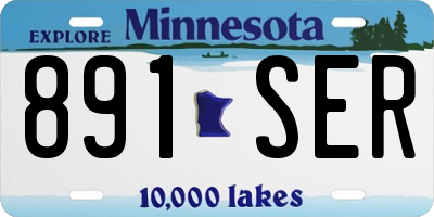 MN license plate 891SER
