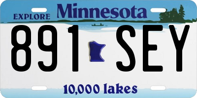 MN license plate 891SEY