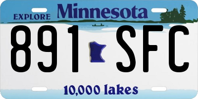 MN license plate 891SFC