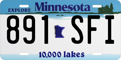 MN license plate 891SFI