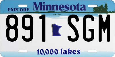 MN license plate 891SGM