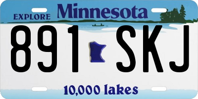 MN license plate 891SKJ