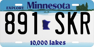 MN license plate 891SKR