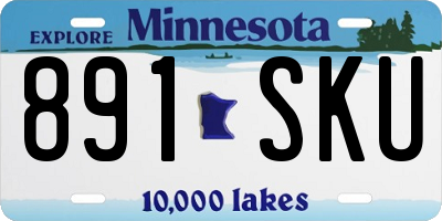 MN license plate 891SKU