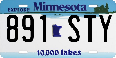 MN license plate 891STY