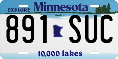 MN license plate 891SUC