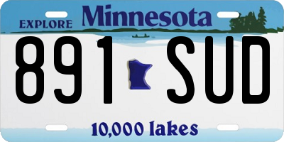 MN license plate 891SUD