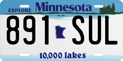 MN license plate 891SUL