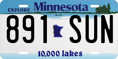 MN license plate 891SUN