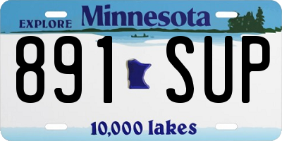MN license plate 891SUP