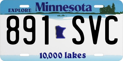 MN license plate 891SVC