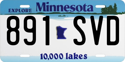MN license plate 891SVD