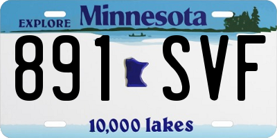 MN license plate 891SVF