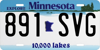 MN license plate 891SVG