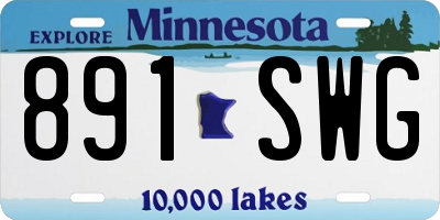 MN license plate 891SWG