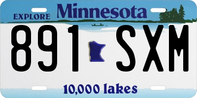 MN license plate 891SXM