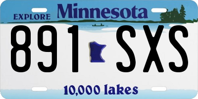 MN license plate 891SXS