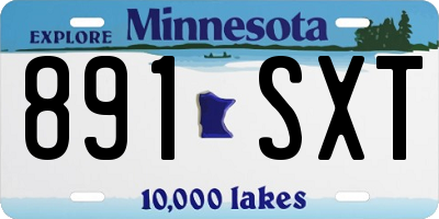 MN license plate 891SXT