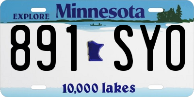 MN license plate 891SYO