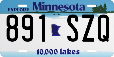 MN license plate 891SZQ