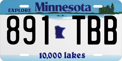 MN license plate 891TBB