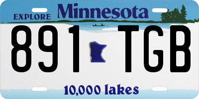 MN license plate 891TGB