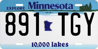 MN license plate 891TGY