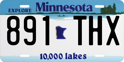 MN license plate 891THX