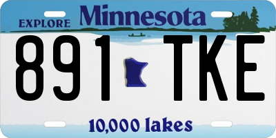 MN license plate 891TKE