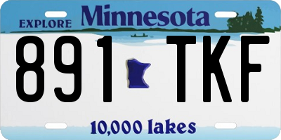 MN license plate 891TKF