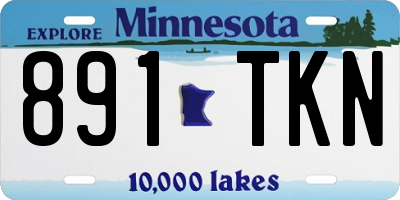 MN license plate 891TKN