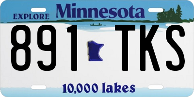 MN license plate 891TKS