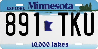 MN license plate 891TKU
