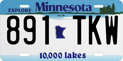 MN license plate 891TKW