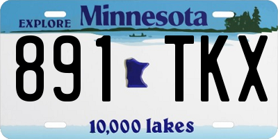 MN license plate 891TKX