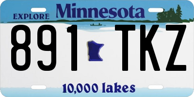 MN license plate 891TKZ