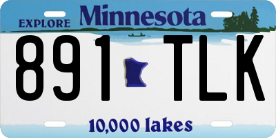 MN license plate 891TLK