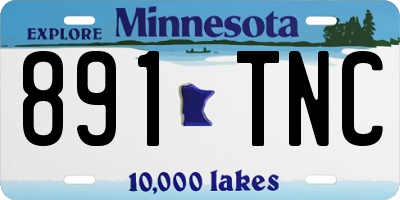 MN license plate 891TNC