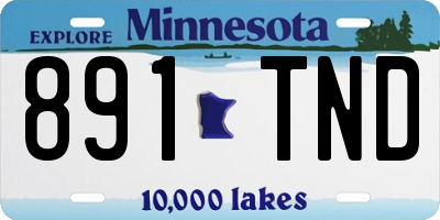 MN license plate 891TND
