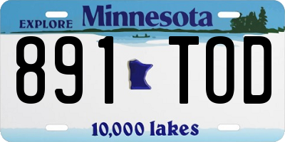 MN license plate 891TOD