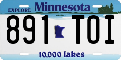 MN license plate 891TOI