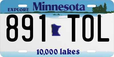 MN license plate 891TOL