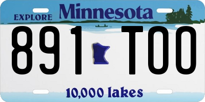 MN license plate 891TOO
