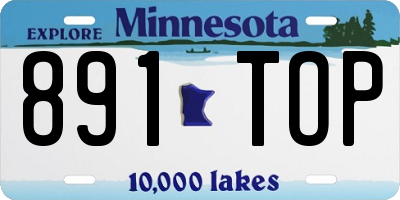 MN license plate 891TOP