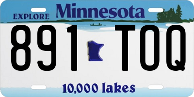 MN license plate 891TOQ